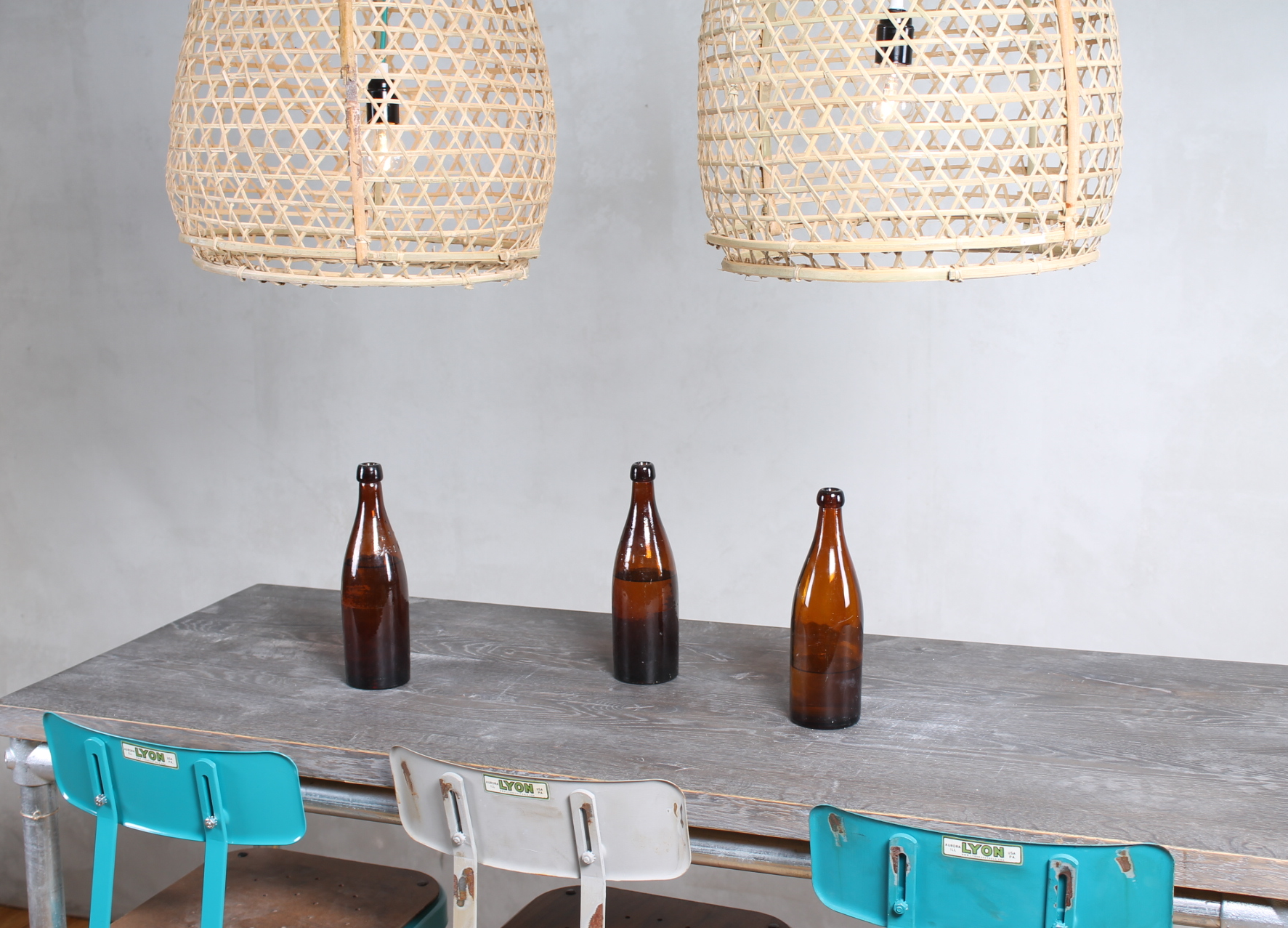 Asian Basket lamp made of braided bamboo - Medium large diameter 55 cm - 9
