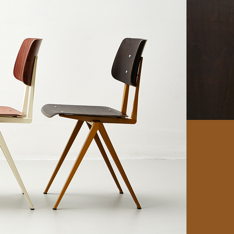 STEEL  S16 Stol  Brown Ockre - Ebony - 10