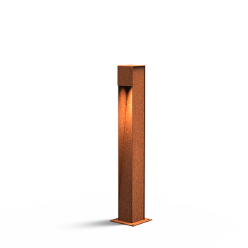 Trädgårdsbelysning i cortenstål PILLAR Höjd 800 mm