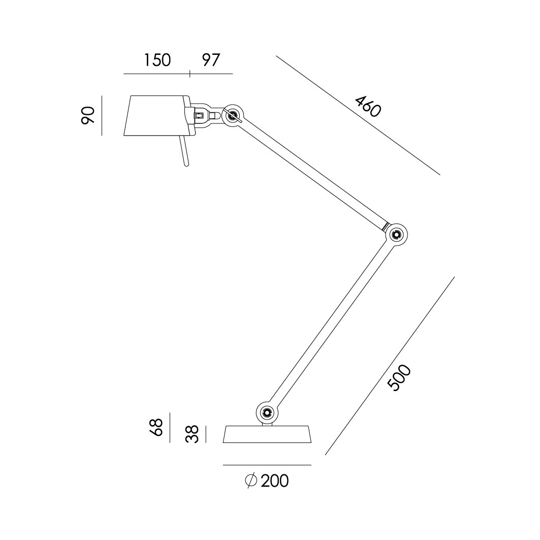 TONONE - BOLT DESK 2ARM FOOT