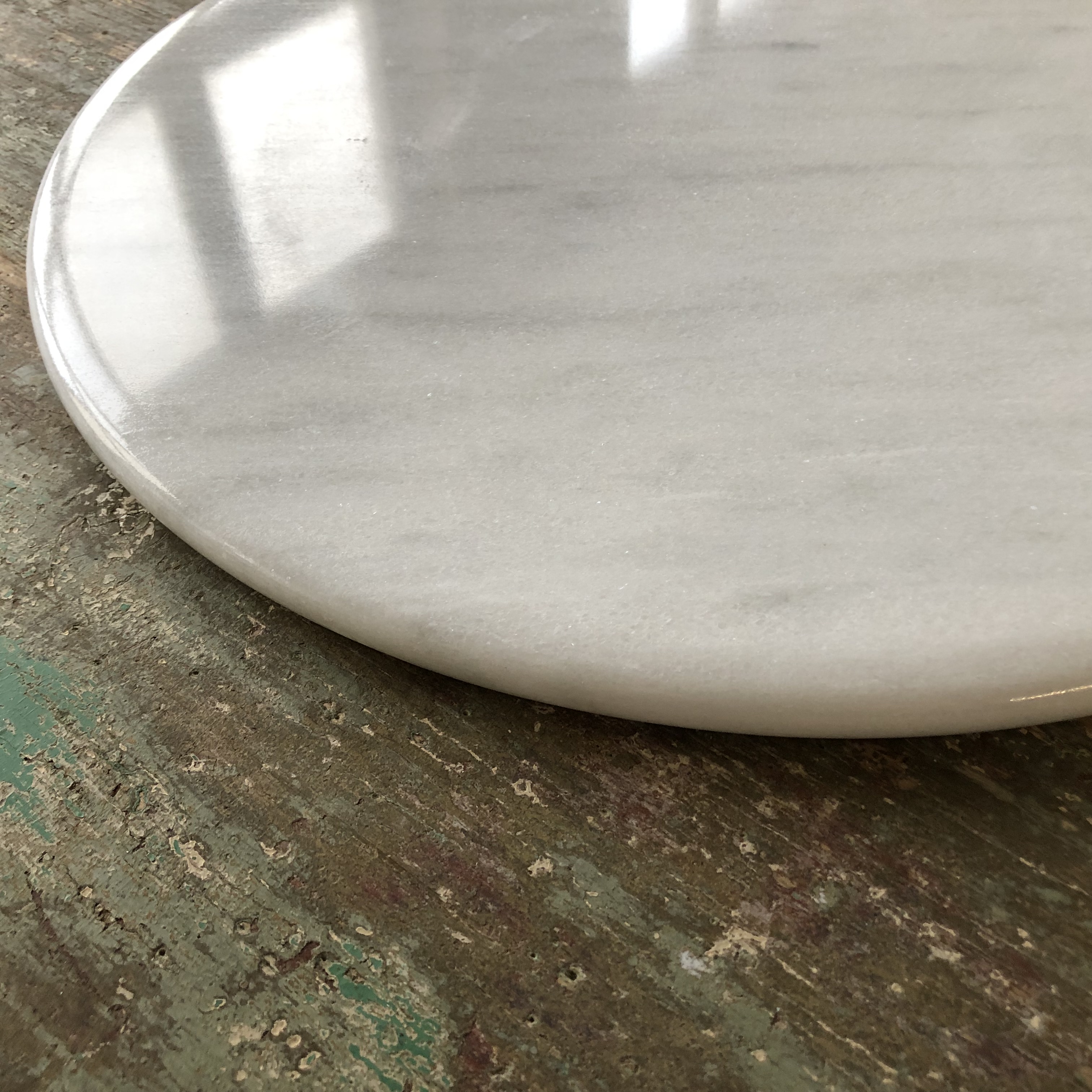 Vit Marmor -  Ø 50 cm RUND - 4