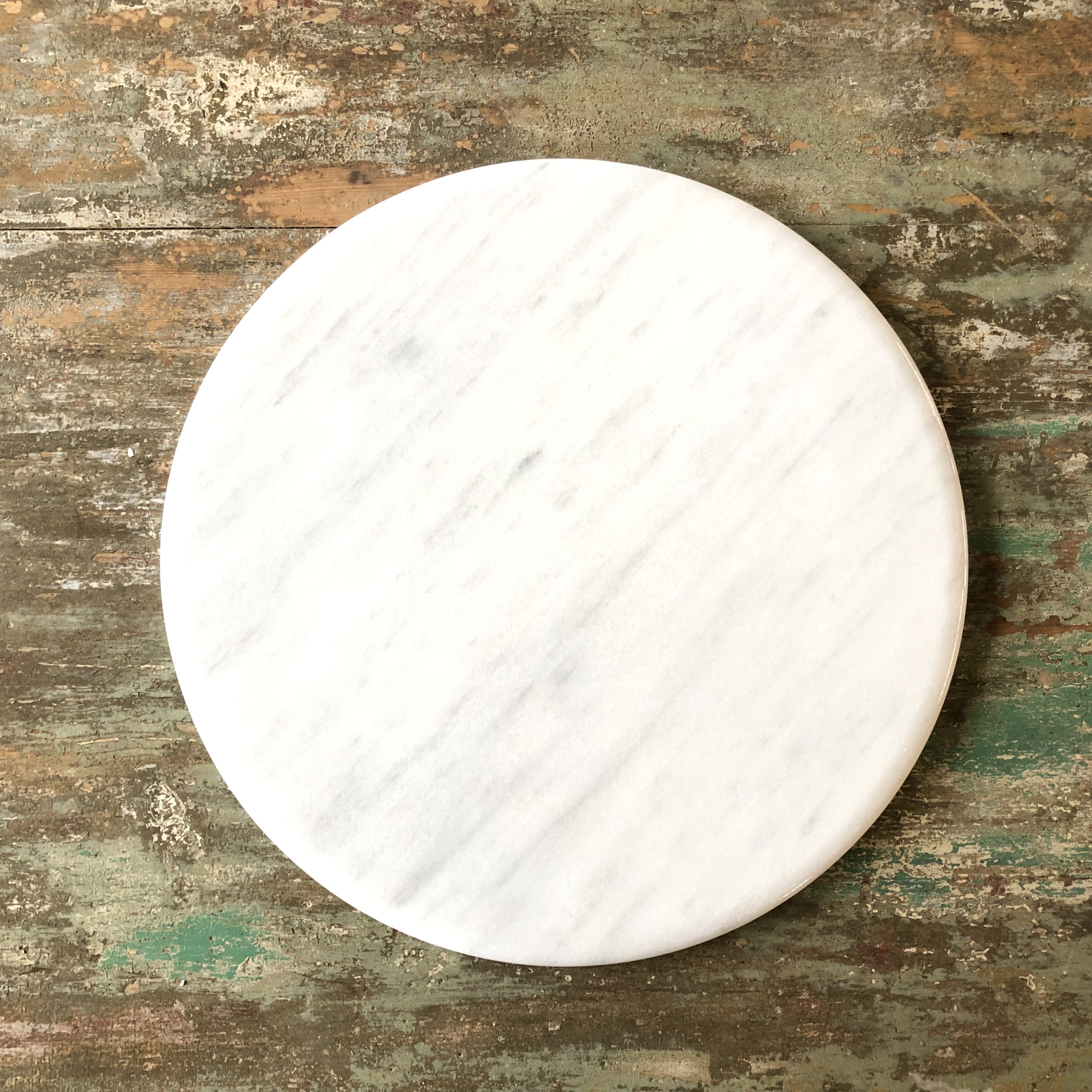 Vit Marmor -  Ø 50 cm RUND - 2
