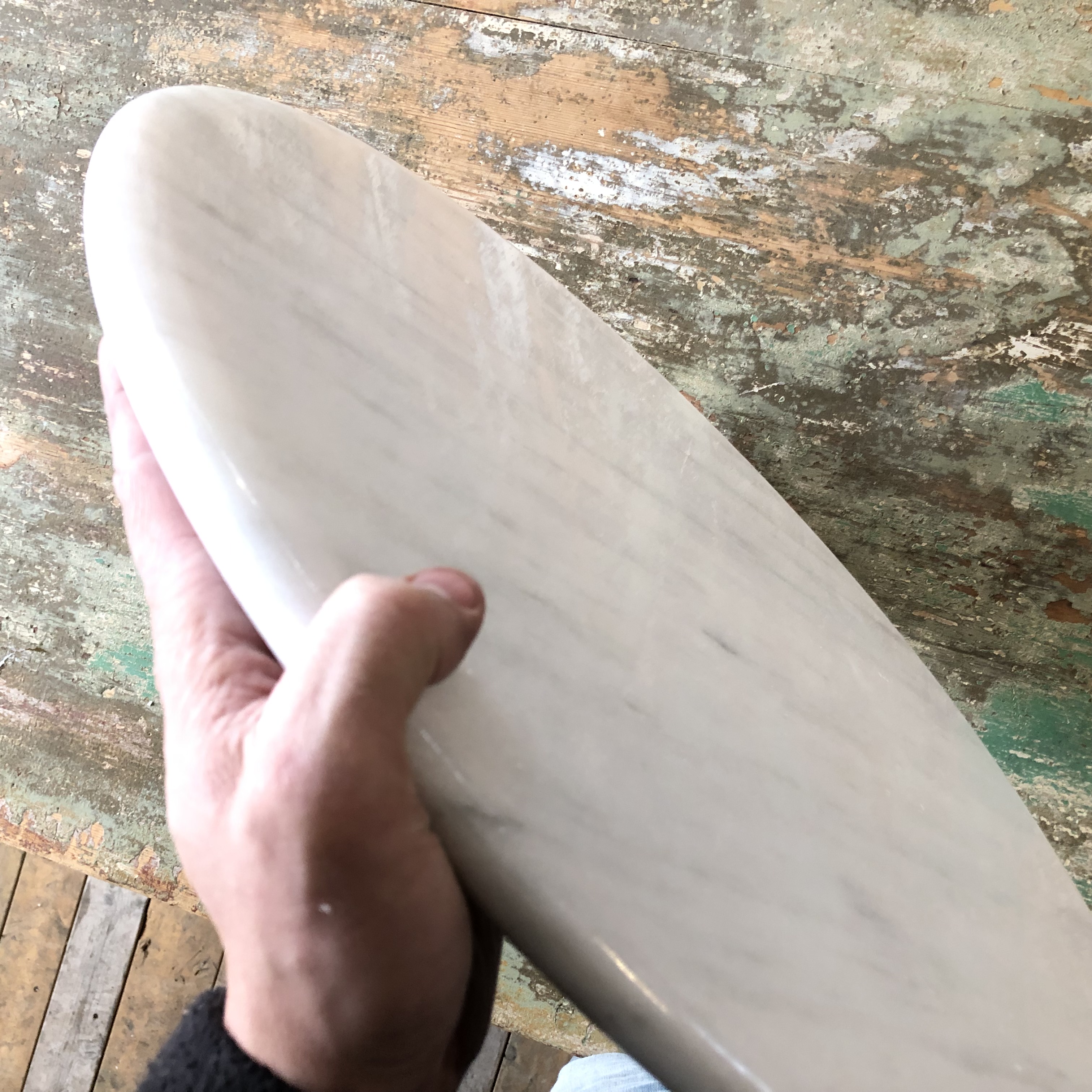 Vit Marmor -  Ø 50 cm RUND - 5