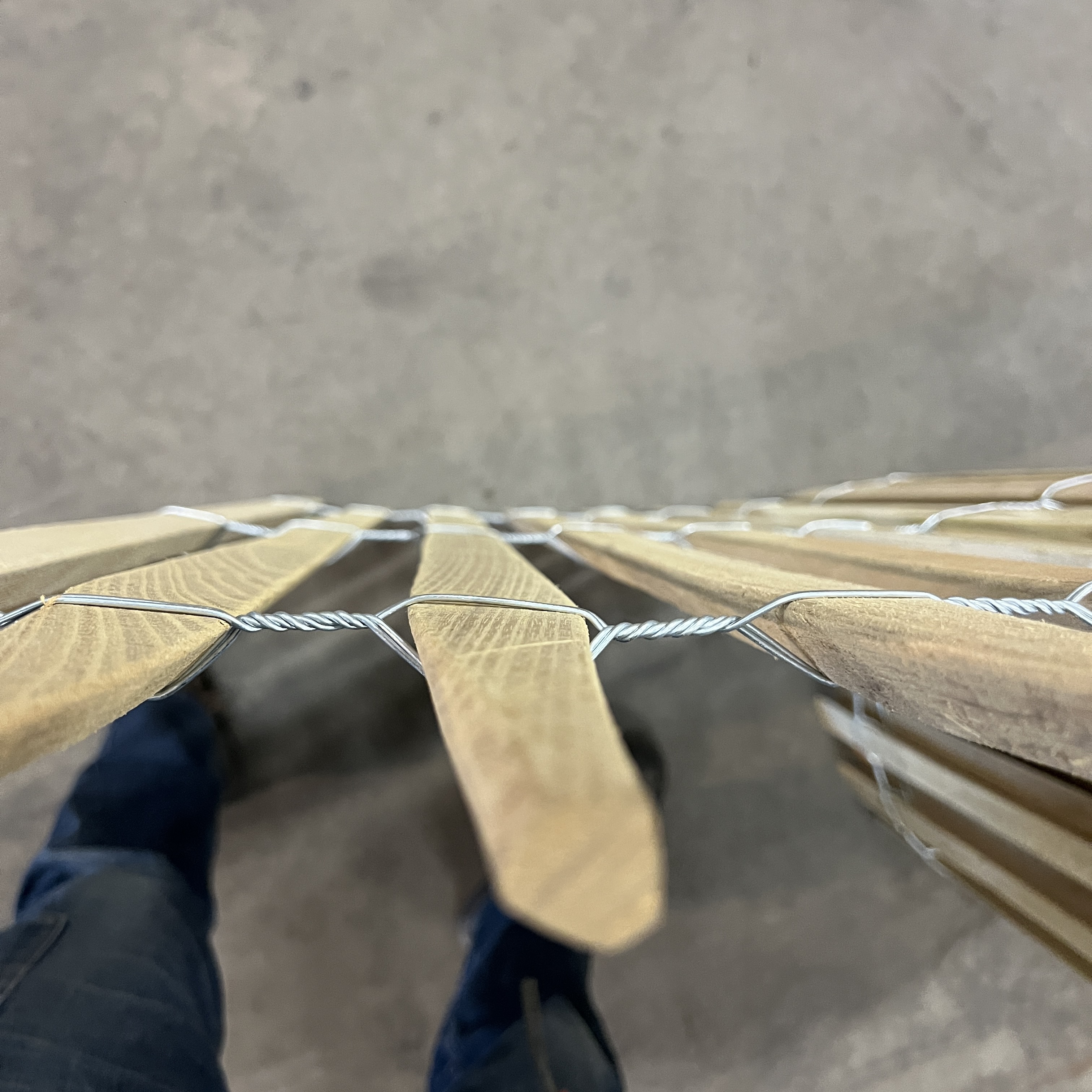 Robiniastaket  - Tätt spälavstånd 4-5 cm,  höjd 120 cm, längd 5 meter - 6