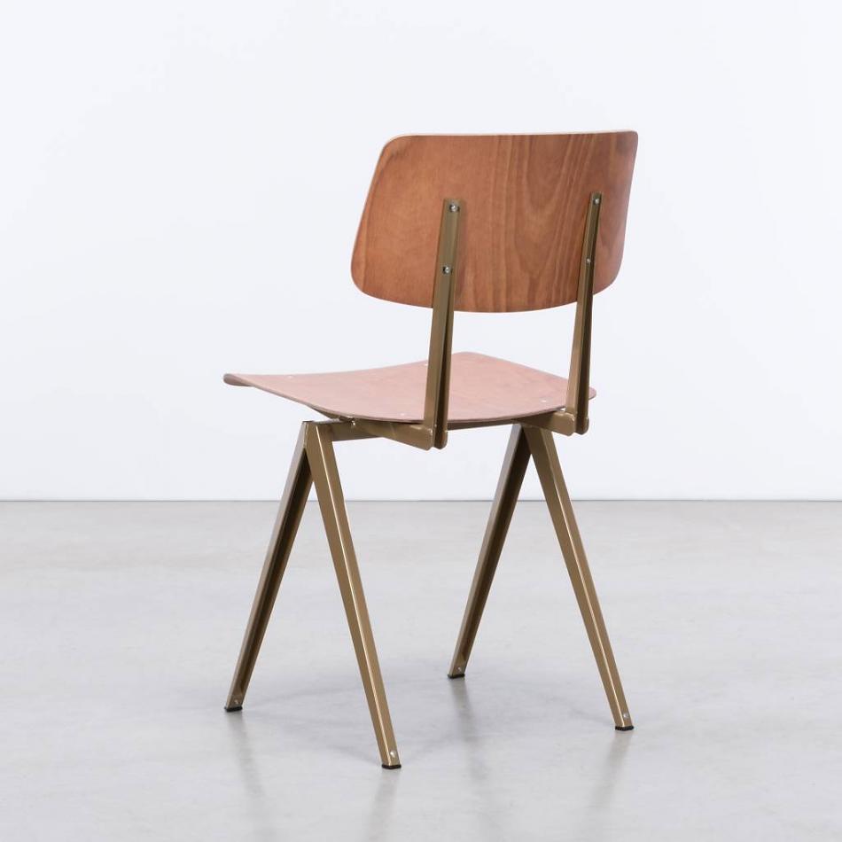 STEEL  S16 Chair  Pearl Gold -  Light Brown  - 3
