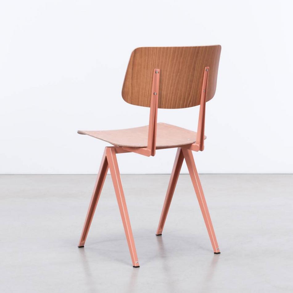 STEEL S16 Chair  Beige Red - Light Brown - 4