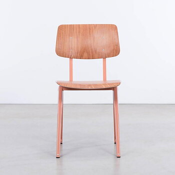 STEEL S16 Chair  Beige Red - Light Brown