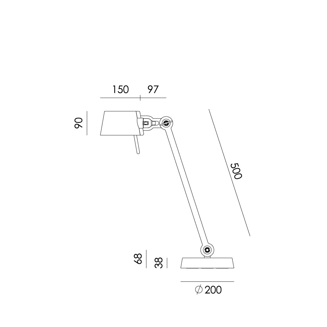 TONONE - BOLT DESK 1ARM FOOT