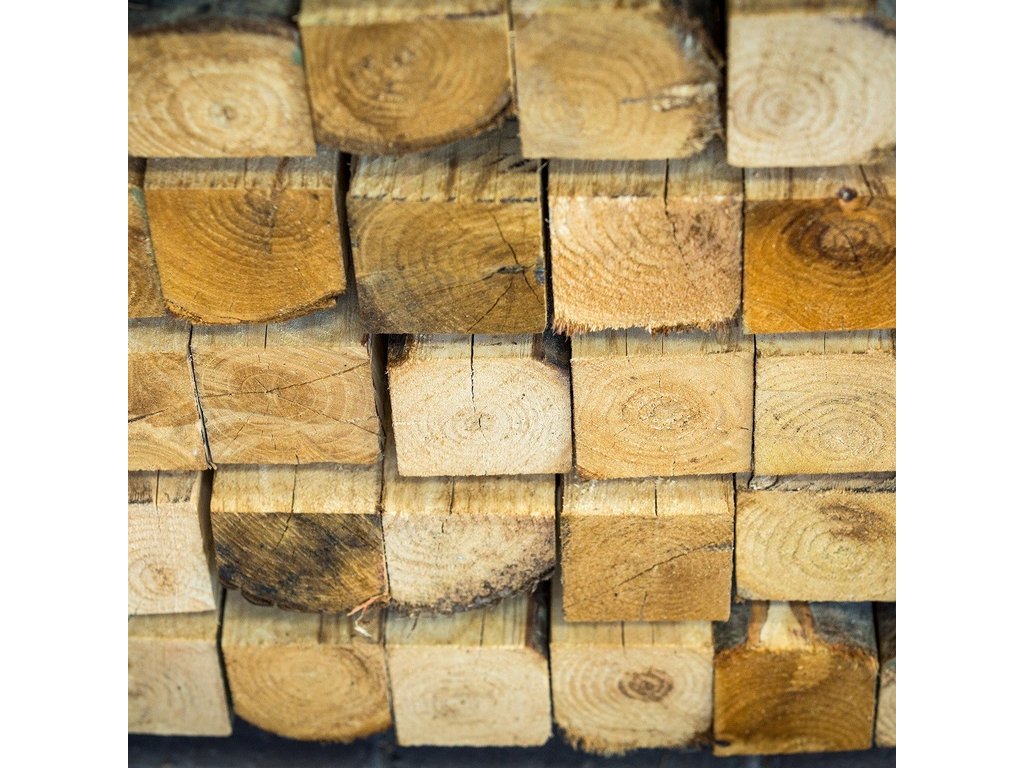 Kastanjestolpe,  finsågad, längd 150 cm x 10 x 10 cm - 3