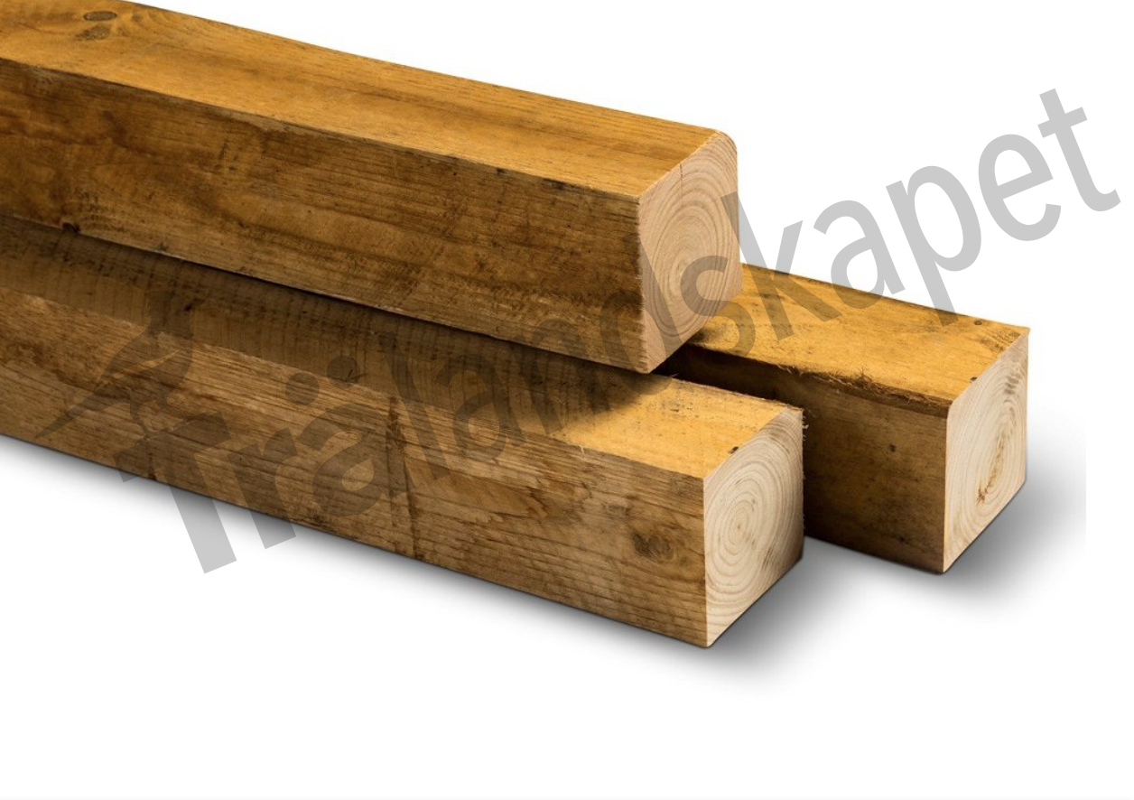 Kastanjestolpe,  finsågad, längd 150 cm x 10 x 10 cm