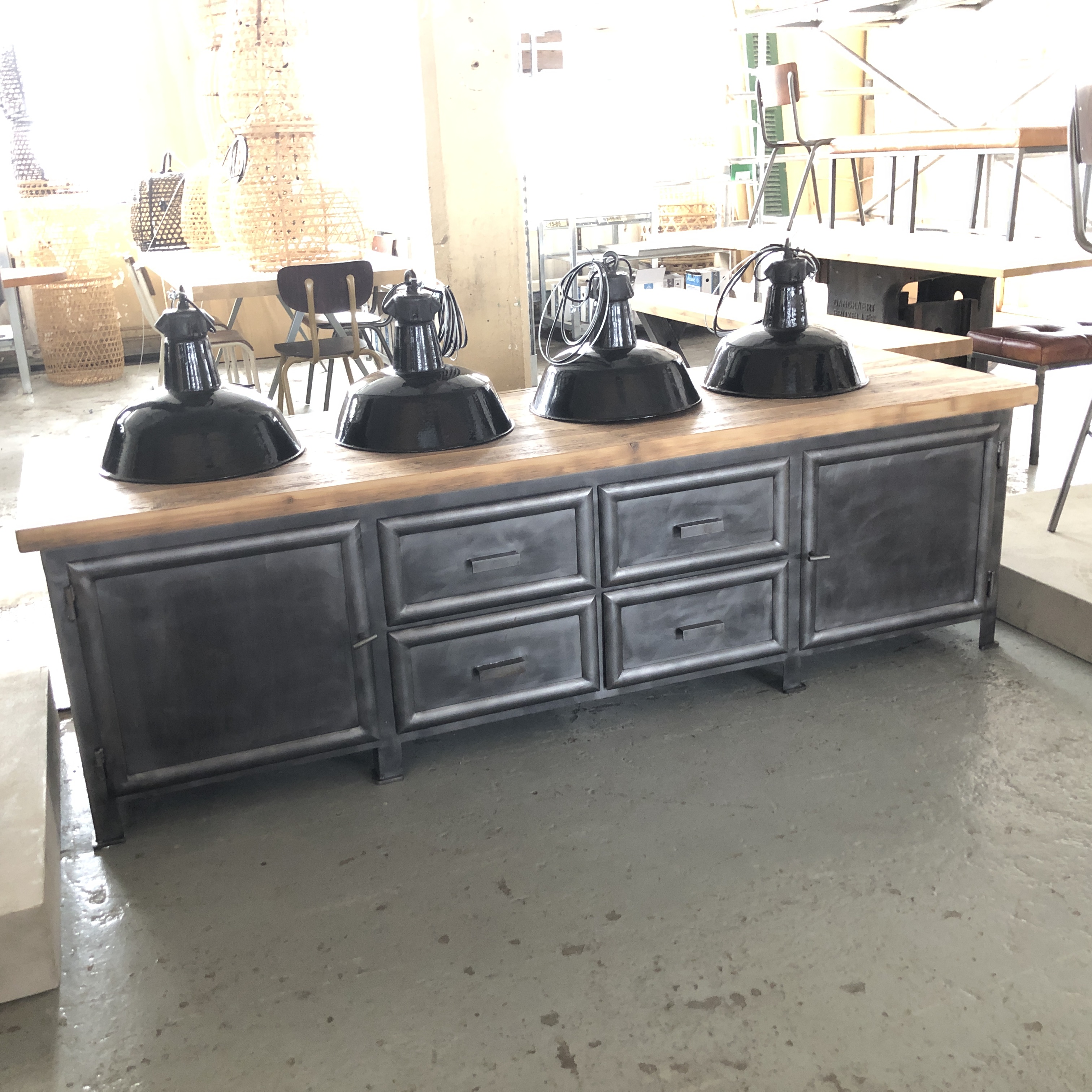 SIDOBORD  -  WORKBENCH  210 cm - 4