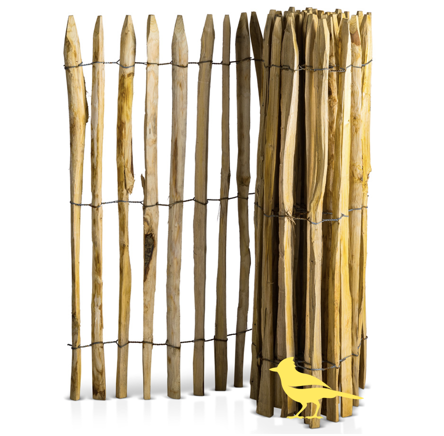 Kastanjestaket tätt, höjd 120 cm längd 10 meter, franskt