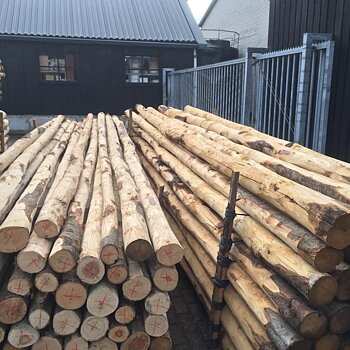 Kastanjestolpe längd 250 cm Ø 8-10 cm skalad, spetsad (A+)