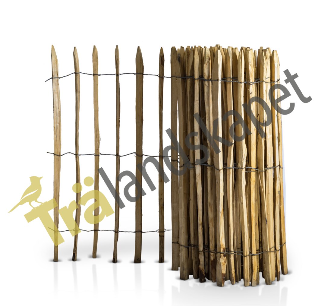 Kastanjestaket glest, höjd 120 cm längd 5 meter, franskt