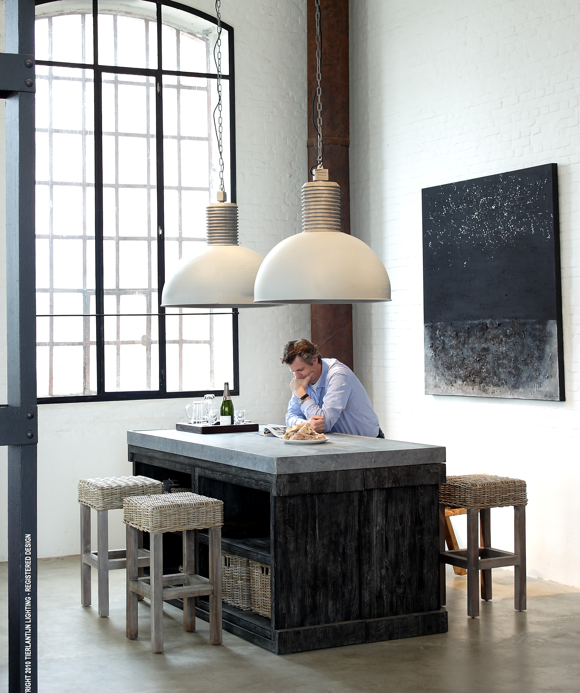 Lamp Lozz -XL 78 cm - lead grey