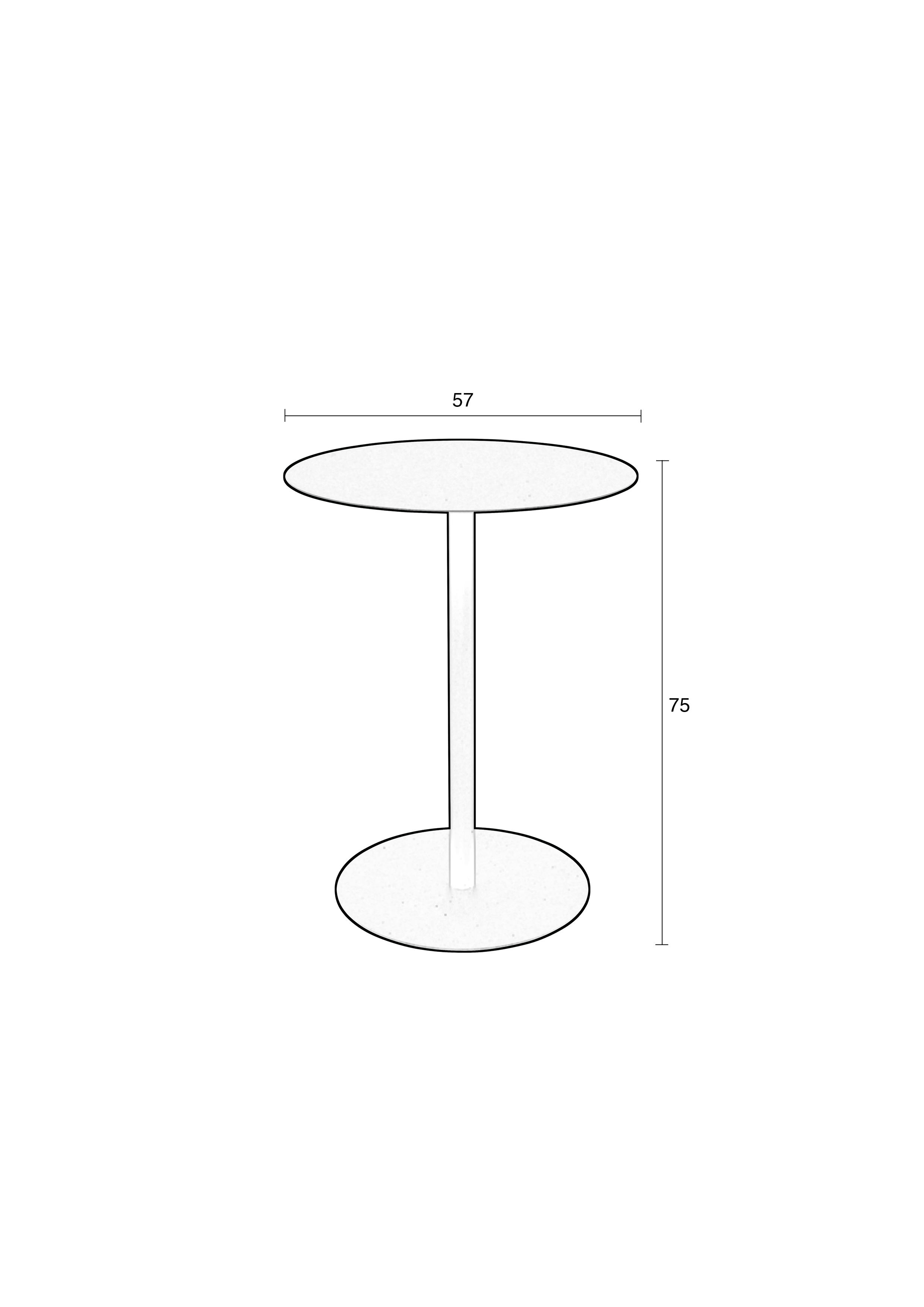 Bistrobord SNOW  Ø57 cm MARMOR - 9