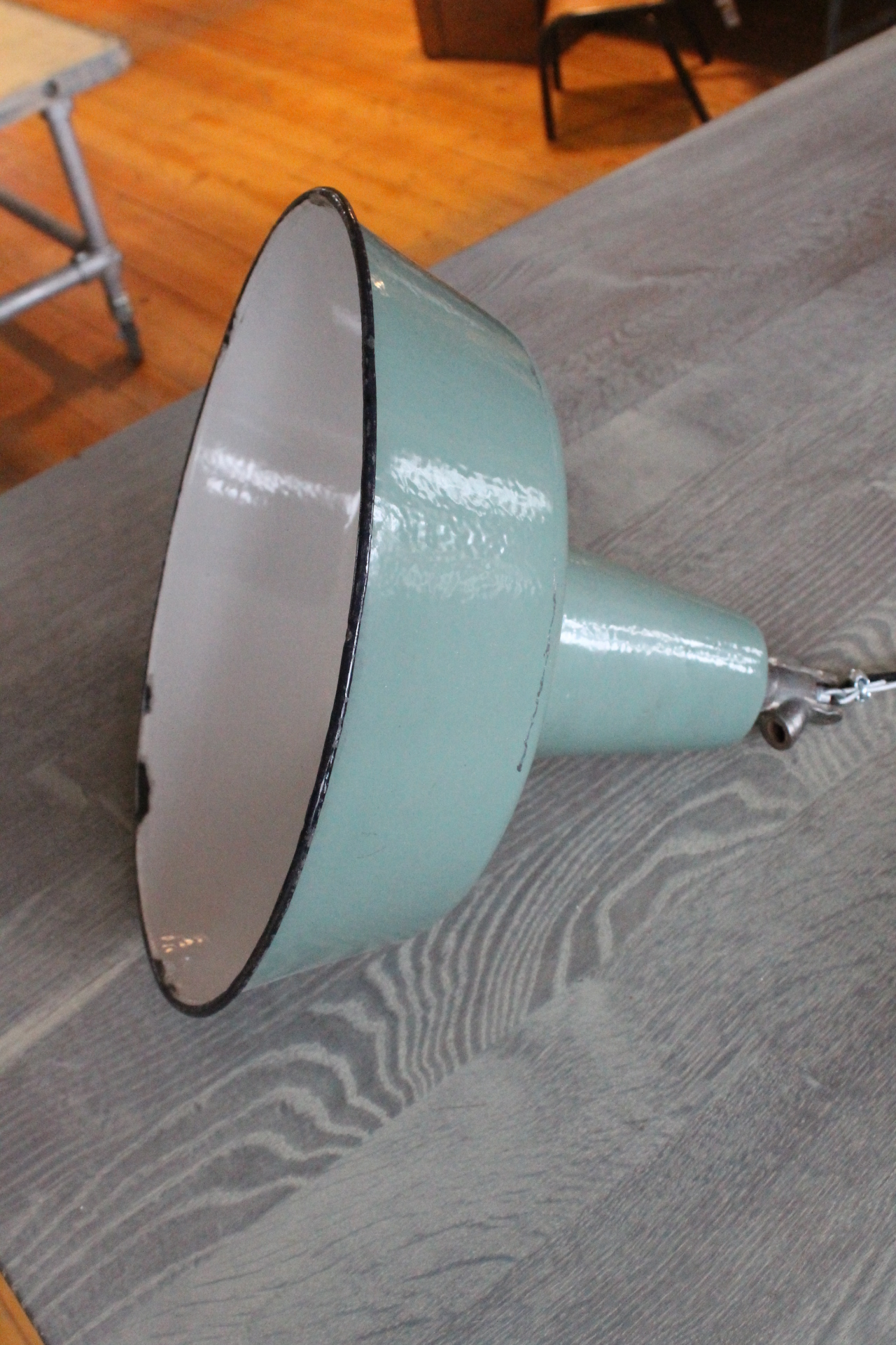 Original Industrilampa Grön Blå - 3