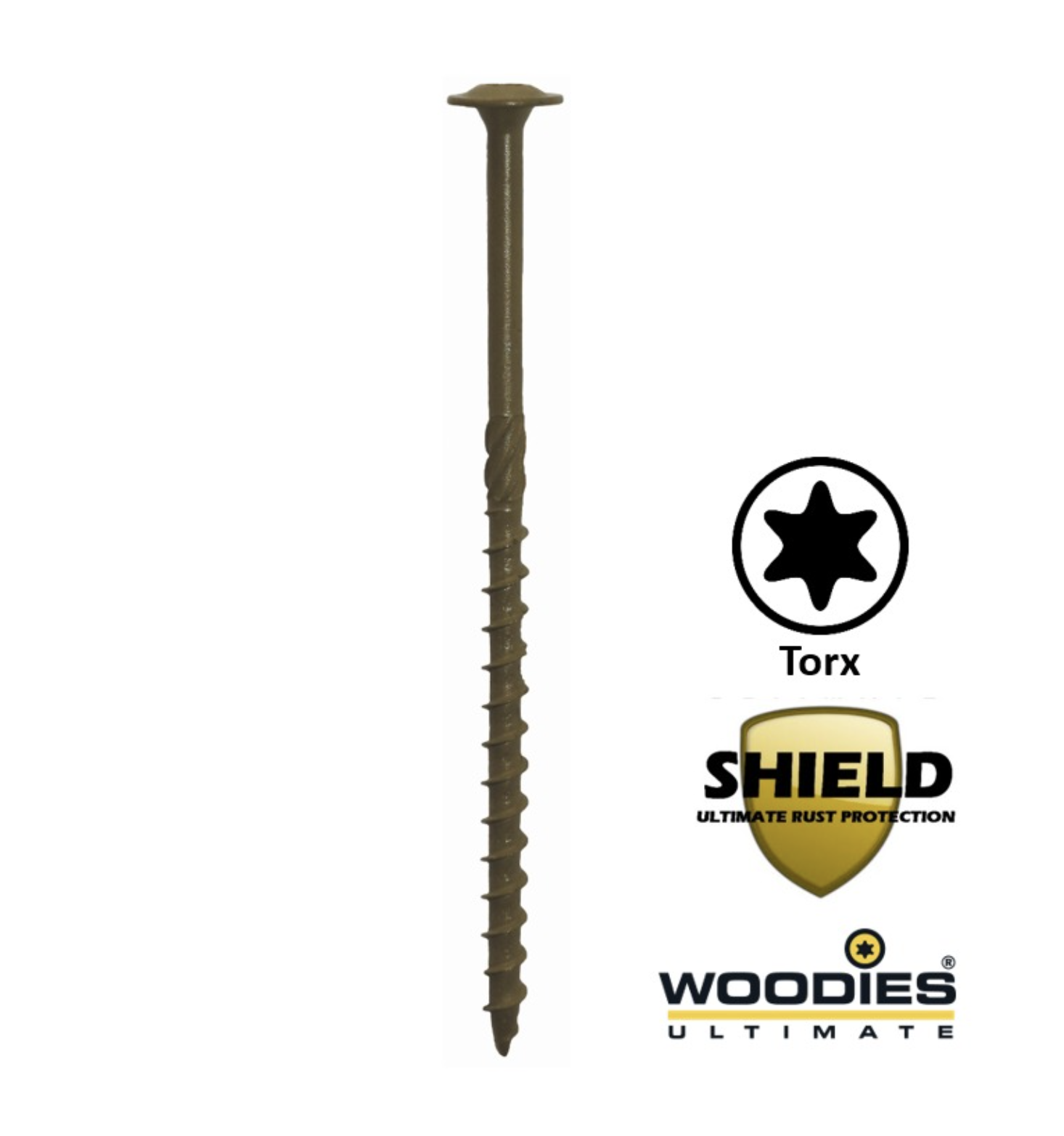 Woodies® Ultimate Shield Outdoor 5,0 x 70/40 försänkt huvud T25 (50 st.)