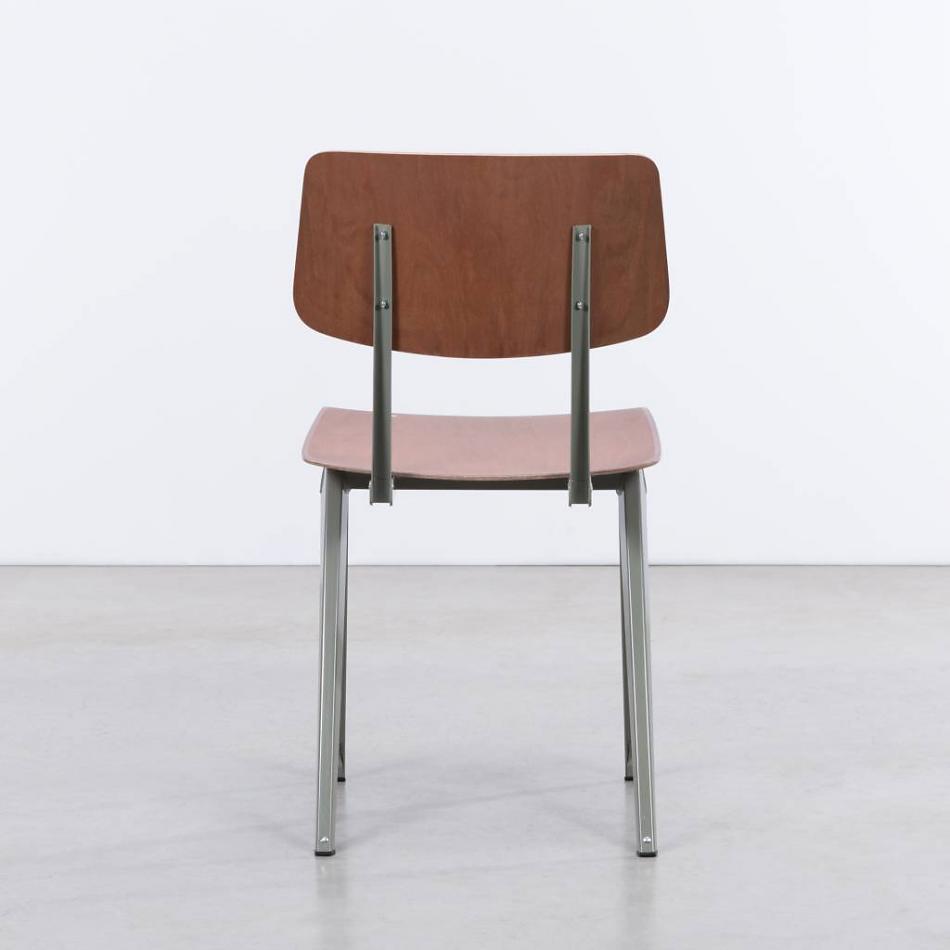 STEEL S16 Chair -Cement Grey -  Brown - 3