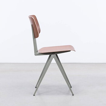 STEEL S16 Chair -Cement Grey -  Brown