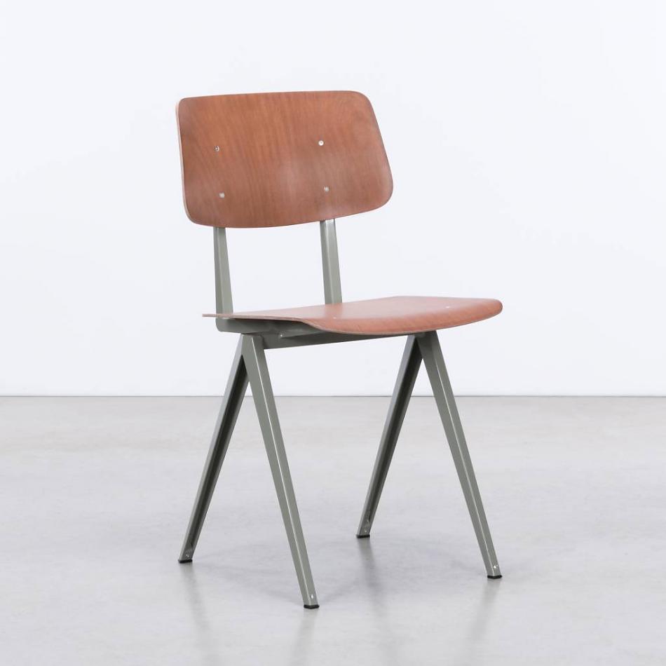 STEEL S16 Chair -Cement Grey -  Brown - 6