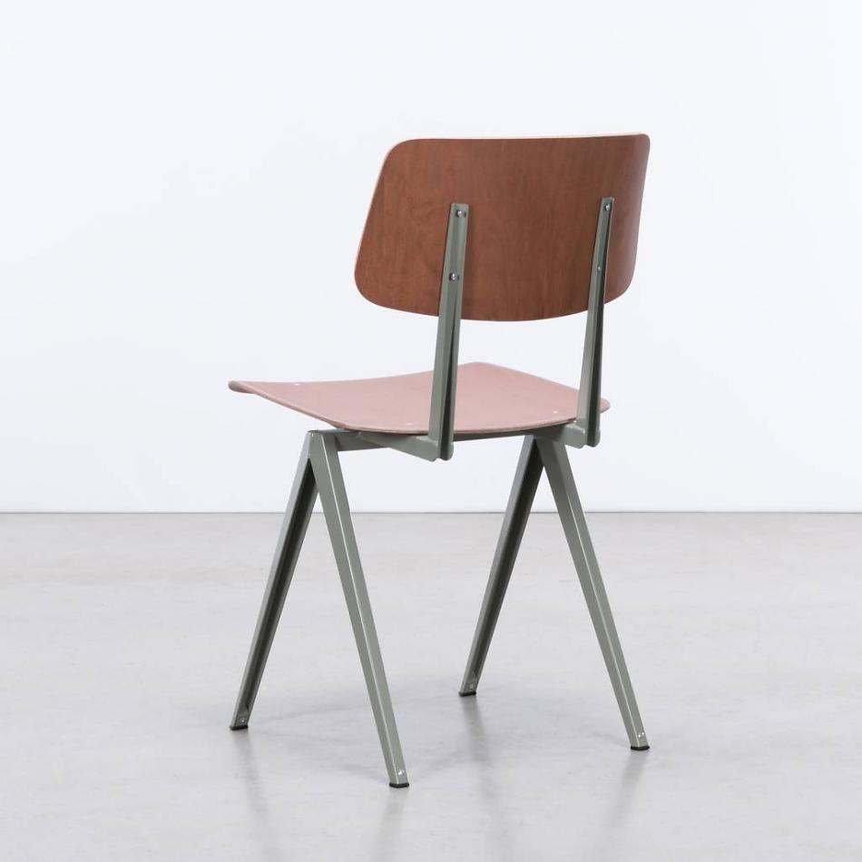 STEEL S16 Chair -Cement Grey -  Brown - 4