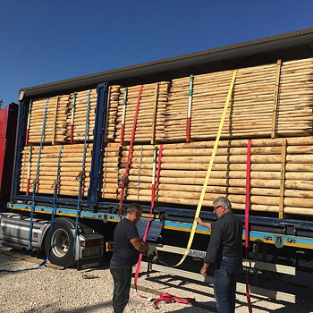 Kastanjestolpe, längd 250 cm Ø 6-8 cm skalad, spetsad (A+)