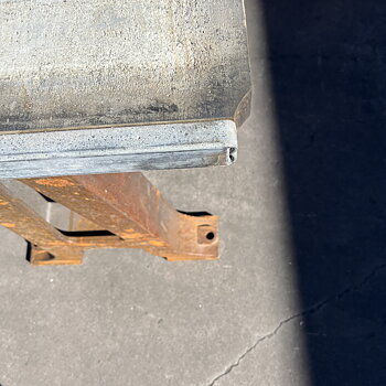 Vintage Planting Table 140 x 65 cm – Cast Iron Legs & Wooden Top from Stone Factory