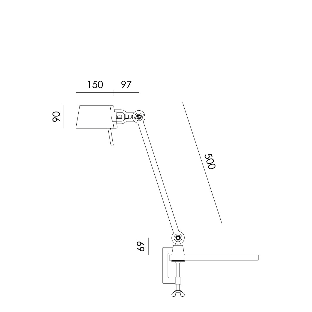 TONONE - BOLT DESK 1ARM CLAMP