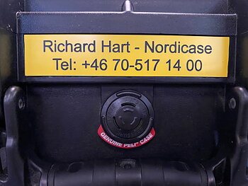 Nameplate for Peli Case