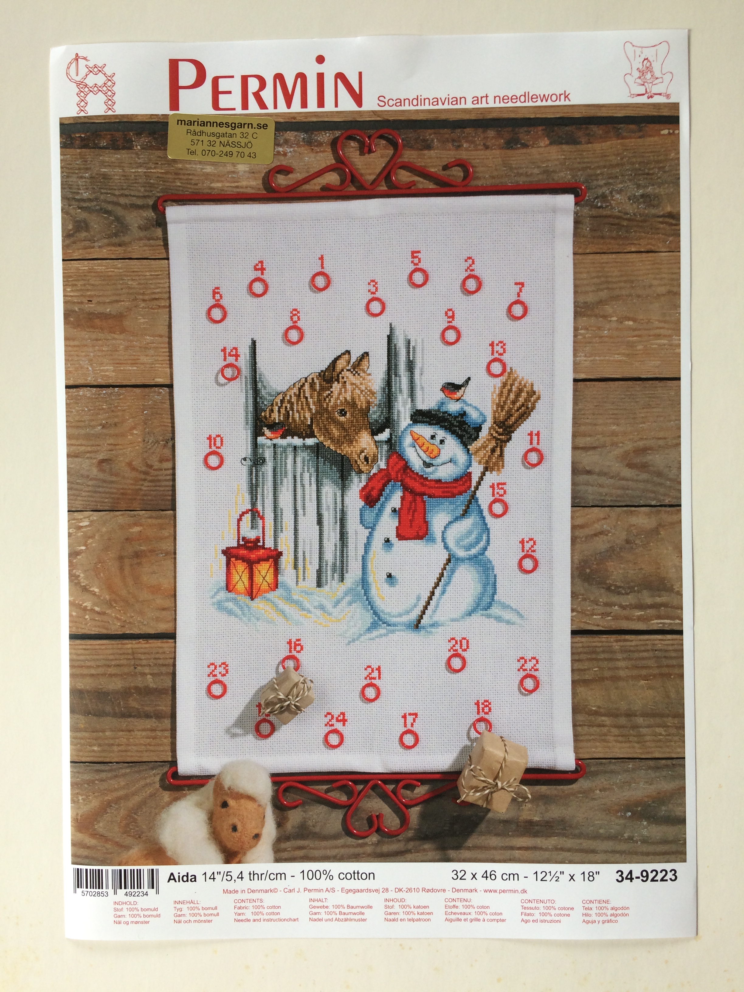 Julkalender-"snögubbe och häst"