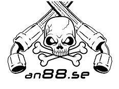 Klistermärke skull stor