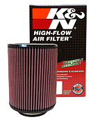 K&N Stort Luftfilter 4" Rakt 