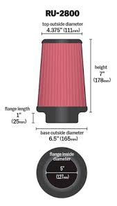 K&N Normal Luftfilter 5" Konad - 2