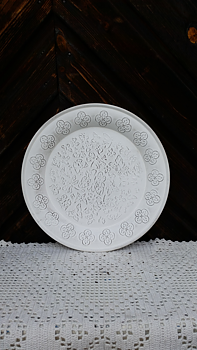 Metallfat, butterfly, litet, 30cm, matt vit, majas lyktor