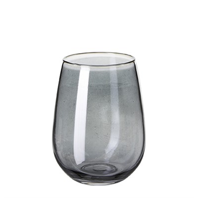 Hyde glas, 8xh12cm, rökblå