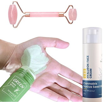 Glow Balance – Hydraterende en reinigend huidverzorgingspakket met jade roller