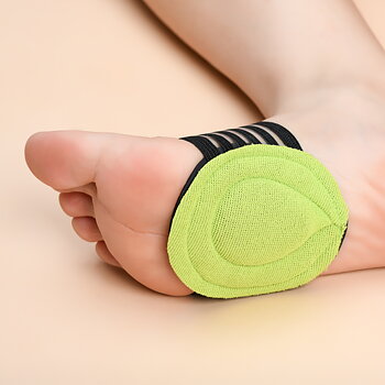 Fodbuesstøtte med elastisk bånd