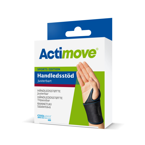Actimove Sports Edition Polssteun Verstelbaar, Universeel Zwart - 2