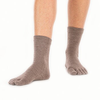 Funq Wear tåstrømper uld, brun - Dame