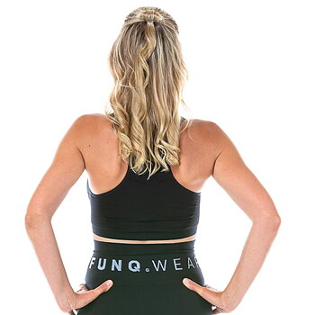 FUNQ WEAR Seamless Sport-bh utan bygel,  svart