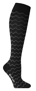 Sorte støttestrømper zigzag