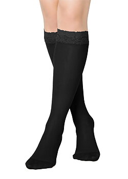 FUNQ WEAR Beautiful Black støttestrømper