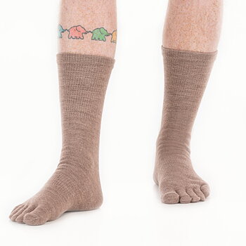 Funq Wear tåstrømper uld, brun - Herre