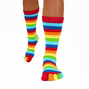 TOETOE Essential halvlangeTåsokker, Rainbow