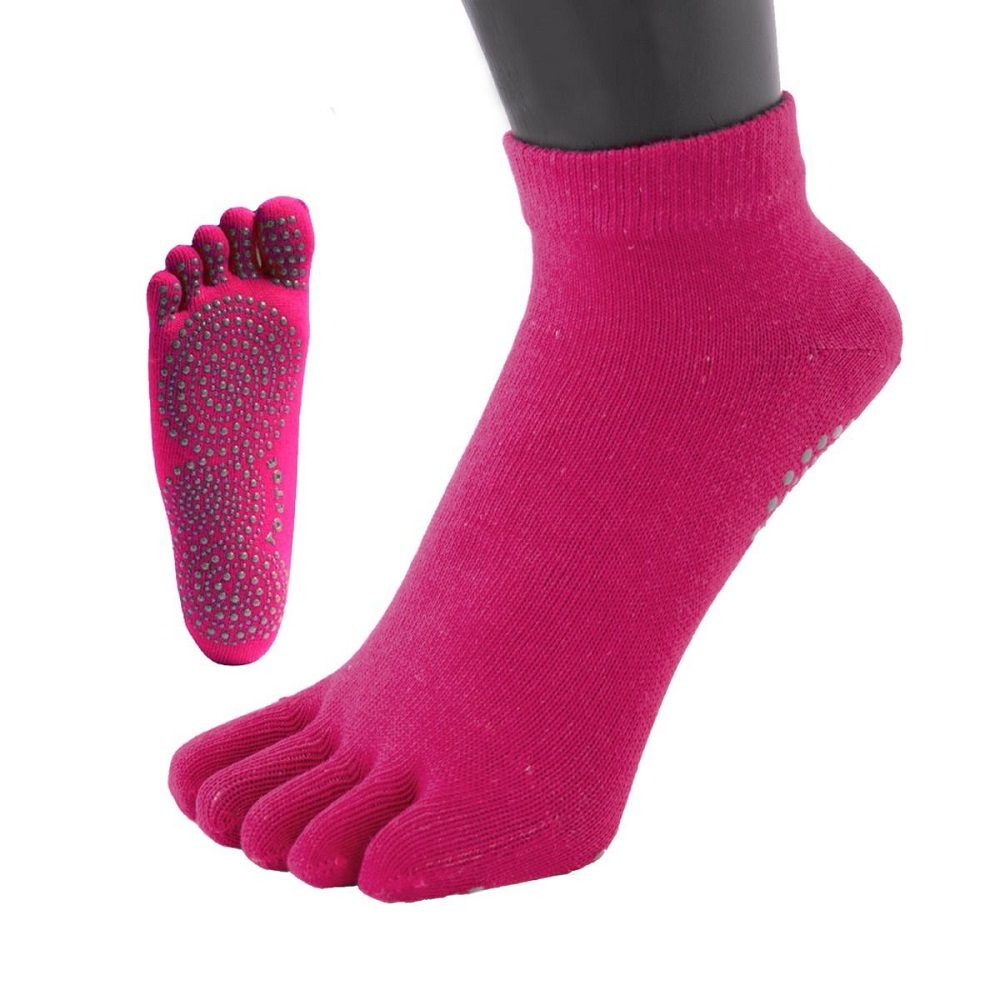 TOETOE Yoga & Pilates sklisikre tåstrømper, fuksia - 4