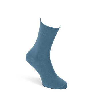 FUNQ WEAR blauwe bamboe sokken met rand, heren