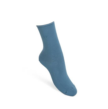 FUNQ  WEAR  blauwe bamboe sokken met rand