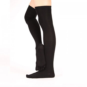 TOETOE Essential - Over Knee,   tåstrømper, sort