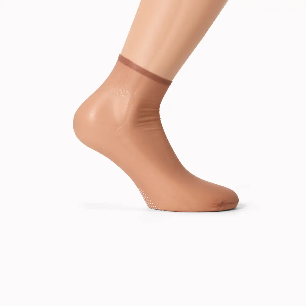 Ankelstrømper i nylon med skridsikker - 3